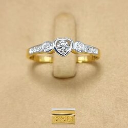 🚫ปิดการขาย(SoIdOut)🚫แหวนทองคำ 18K เพชรเกสร 13 ตัง 1 เม็ด 3 ตัง 2 เม็ด 1.5 ตัง 8 เม็ด รวม 31 ตัง น้ำ 95-96 ความสะอาด vs ไซส์ 57 น้ำหนัก 2.06 กรัม ราคา 6900.-(Net)