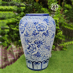 ไหน้ำล้น J27 ลายพุดตาน