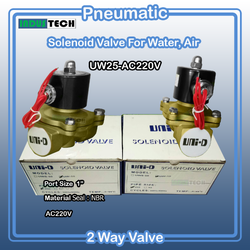 UNiD Solenoid Valve2/2 ใช้กับน้ำและลมได้ รุ่น UW25-AC220V