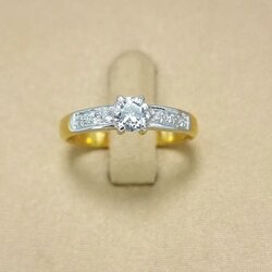 🚫ปิดการขาย(SoIdOut)🚫แหวนทองคำ 90% เพชรเกสร 29 ตัง 1 เม็ด น้ำ 93(K) ความสะอาด si1 ข้างเพชรเกสร 1 ตัง 6 เม็ด น้ำ 94-95 ความสะอาด vs ไซส์ 48 น้ำหนัก 2.48 กรัม