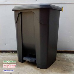 ถังขยะเท้าเหยียบ ทรงเหลี่ยม สีดำ ถังขยะแบบเหยียบ 65 ลิตร