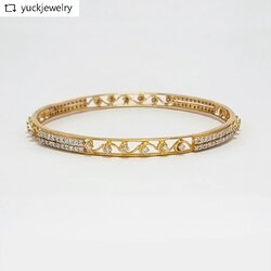 🚫ปิดการขาย(SoIdOut)🚫กำไลข้อมือแบบสวมข้อมือ(เปิดออกไม่ได้) ทองคำ 14K เพชรเกสร 112 เม็ด รวม 1.89 กะรัต น้ำ 94(J) ความสะอาด vs-si Code ทองเพชร ชัดเจน เหมาะกับข้อมือ 6.2-6.7 นิ้ว น้ำหนัก 11.56 กรัม