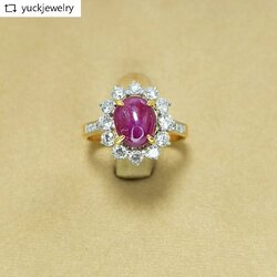 🚫ปิดการขาย(SoIdOut)🚫แหวนทองคำ 14K พลอยทับทิม เพชรเกสร 5 ตัง 12 เม็ด รวม 60 ตัง น้ำ 95-96 ความสะอาด vs เพชรกุหลาบ 1 ตัง 6 เม็ด รวม 6 ตัง ไซส์ 50.5 น้ำหนัก 3.55 กรัม