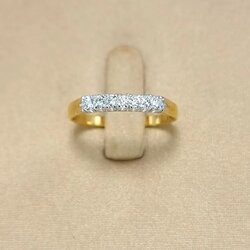 🚫ปิดการขาย(SoIdOut)🚫แหวนทองคำ 18K เพชรเกสร 2 ตัง 7 เม็ด รวม 14 ตัง น้ำ 96-97 ความสะอาด vvs-vs ไซส์ 50 น้ำหนัก 1.52 กรัม ราคา 4450.-(Net)