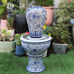 ชุดน้ำล้น J20-BL2.STD ลายดอกแก้ว