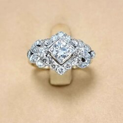 🚫ปิดการขาย(SoIdOut)🚫แหวนทองคำ 14K หน้าปาหะ เพชรเกสร 40 ตัง 1 เม็ด 3 ตัง 8 เม็ด 2 ตัง 5 เม็ด รวม 74 ตัง น้ำ 93(K) ความสะอาด vvs-vs เพชรกุหลาบ 2 ตัง 3 เม็ด 1.5 ตัง 6 เม็ด 1 ตัง 4 เม็ด รวม 19 ตัง ไซส์ 51 น้ำหนัก 3.9 กรัม