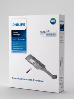 Essential SmartBright 100W All in one Solar streetlight BRC 010 1000lm โคมไฟเอนกประสงค์ พร้อมแผงโซลาร์และรีโมทควบคุม