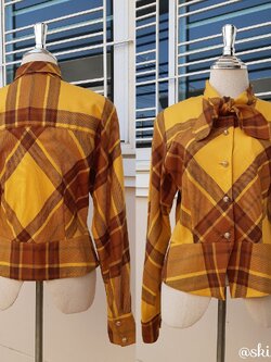 เสื้อลายสก็อตสีเหลือง แนะนำสาวอวบ