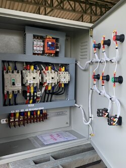 ตู้ควบคุมปั๊มน้ำระบบ 30 Hp 380 v ( star delta ) ทำงานร่วมกับระบบลูกลอยไฟฟ้า220v