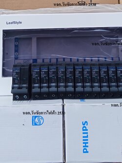 PHILIPS ตู้คอนซูมเมอร์ยูนิต 12 ช่อง LEAFSTYLE PHILIPS วัสดุเป็นเหล็ก พร้อมเบรกเกอร์ และเบรกเกอร์ลูกย่อย 12ลูก เลือกampได้