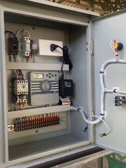 ตู้ควบคุมโซลินอยด์วาล์วเครื่องตั้งเวลา HUNTER โซน 8 + ปั๊มน้ำ 2 hp **เพิ่มเฟสโปรเทคชั่นได้***