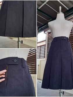 กระโปรงพลีทสั้นสีดำ