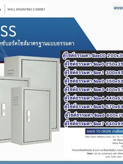 KJL ตู้ไฟสวิตซ์บอร์ด ตู้เหล็กภายใน KBSS แบรน์ KJL สำหรับใส่อุปกรณ์ไฟฟ้า รวมภาษีแล้ว เลือกขนาดได้ ตู้ไฟฟ้าเหล็กใส่อุปกรณ์ไฟฟ้า