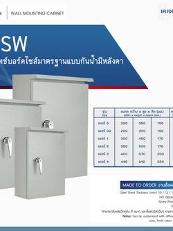 KJL ตู้เหล็กกันน้ำ รุ่น ตู้กันน้ำ KBSWกันน้ำมีหลังคา KJL รุ่น เบอร์00 เบอร์0 เบอร์1 เบอร์2 เบอร์3 เบอร์4 ตู้กันน้ำแบบเหล็ก KJL ราคาร่วมภาษี