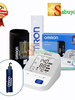 OMRON HEM-7156 " พิเศษแถมร่ม omron 1 คัน " เครื่องวัดความดัน ผ้าพันแขนใหญ่ 22-42 Cm.