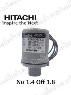 อะไหล่ฮิตาชิ#ชุดสวิทซ์ควบคุมแรงดัน เพรสเชอร์สวิทซ์ HTC 175 GX,WT-P100,150 GX2 แท้ ฯลฯ