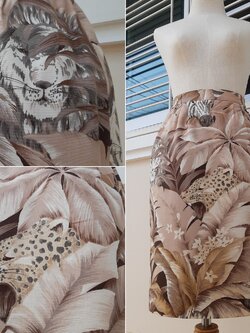 กระโปรงทรงเอลายเสือ งานวินเทจมือสอง