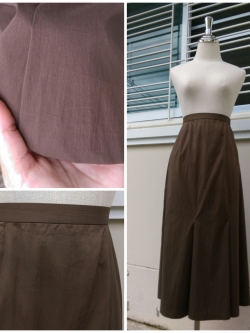 กระโปรงยาว สีน้ำตาล