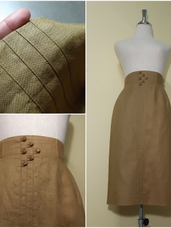 กระโปรงทรงเอสีเหลืองไพล