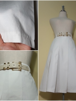 กระโปรงยีนส์สีขาว