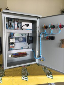 ตู้ควบคุมโซลินอยด์วาล์วเครื่องตั้งเวลา HUNTER โซน 6 + ปั๊มน้ำ 2 hp **เพิ่มเฟสโปรเทคชั่นได้***