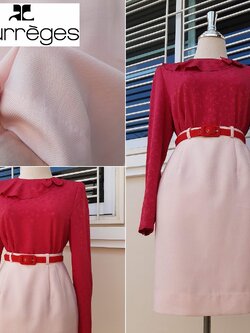 กระโปรงสั้นสีชมพูอ่อน แบรนด์ Courreges