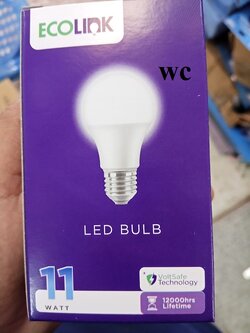 12หลอด ECOLINK หลอดไฟ LED Bulb 11W อีโคลิงก์ แสงขาว แสงส้ม ขั้วเกลียว E27รับประกันคุณภาพโดย Signify A1