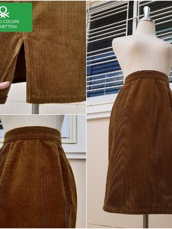 กระโปรงลูกฟูก แบรนด์ BENETTON