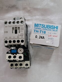 MITSUBISHI ชุดแมกเนติก S-T20 มาพร้อม โอเวอร์โหลด TH-T18 0.24A กลาง (MSO-T20) มิตซูบิชิ ครบชุด Magnetic +oveload ออกบิลภาษีได้