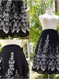 กระโปรงจีบพลีทสีดำ ใส่ทำงานสวยๆ