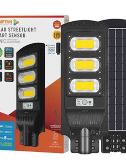 Lamptan LED โคมไฟถนนโซล่าเซลล์ พลังงานแสงอาทิตย์ Solar Streetlight Smart Sensor Shinic 100W Daylight