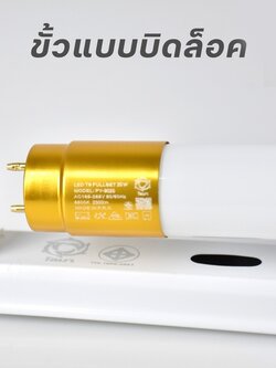หลอดไฟยาว LED 30w ขั้วทอง สว่างมาก นีออนLED T8 สีขาว (หลอดแก้ว) ESNCO 6500K (3000Lm)