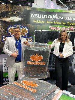 3 Rhinos, Cabin floor mats for trucks in exhibition, MCVE , Malaysia Commercial Vehicle Expo 2024.