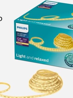Philips ไฟสายยางLED ไฟเส้น 9w ยาว 50 เมตร ฟิลิปส์ hls168 50m 9w 830 550lm gm SR แสงเหลือง ริ้บบ ฟิลลิป์