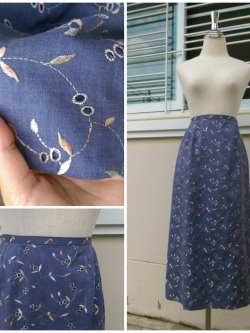 กระโปรงยาวฉลุลายลูกไม้