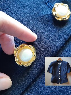 เสื้อเบลเซอร์วินเทจมือสองสีกรมท่า