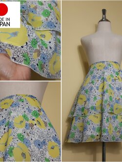 กระโปรงญี่ปุ่นลายดอกไม้