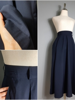 กระโปรงยาวทรงเอสีกรมท่า