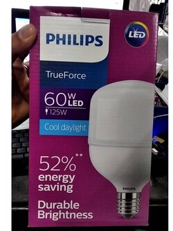 Philips หลอดไฟ LED 60W ทรูฟอร์ช แสงขาว 7000Lumen TrueForce Highbay LED E40 220V 60วัตต์ แสงขาว LED65W