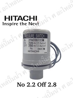 อะไหล่ฮิตาชิ#ชุดสวิทซ์ควบคุมแรงดัน เพรสเชอร์สวิทซ์ HTC 275 GX,WT-P355 EX แท้ ฯลฯ
