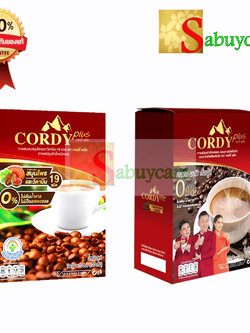 กาแฟ Cordy Plus Coffee _"กาแฟ อ.วิโรจน์"_ กาแฟ ผสมถั่งเฉ้า (1 กล่อง 10 ซอง)