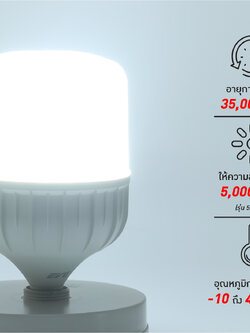 EVE หลอดแอลอีดี HIWATT ไฮวัตต์ Shop Bulb 30W ยี่ห้อ อีฟไลท์ติ้ง ขั้วเกลียว แสงขาว เดย์ไลท์ E27 1 หลอด A1