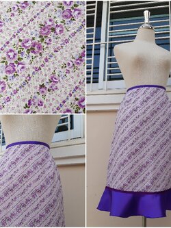 กระโปรงวินเทจลายดอกไม้