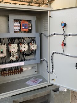 ตู้ควบคุมปั๊มน้ำระบบ 25 Hp 380 v ( star delta ) ทำงานร่วมกับระบบลูกลอยไฟฟ้า220V