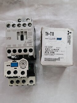 MITSUBISHI ชุดแมกเนติก S-T20 มาพร้อม โอเวอร์โหลด TH-T18 0.5A กลาง (MSO-T20) มิตซูบิชิ ครบชุด Magnetic +oveload ออกบิลภาษีได้