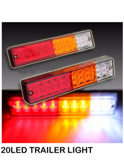 ไฟท้าย 20 LED ขายเป็นคู่ราคาประหยัด ใส่รถเทลเลอร์ รถบรรทุก รภถ ATV UTE ได้ทุกรุ่น ไฟ 12 โวลท์