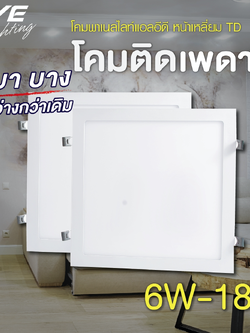 LED Panel Square TD 6,9,12,15,18W โคมพาเนลไลท์แอลอีดี หน้าเหลี่ยม รุ่น TD
