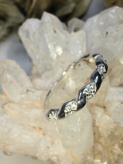 แหวนเพชร CZ เงินแท้ 92.5% Cubic Zirconia 925 Sterling Silver Ring Size 49