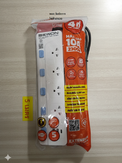 Bewon ปลั๊กพ่วง รางปลั๊ก 4 ที่ มี USB-A และ USB-C รองรับ 2300W 10A สายยาว 3เมตร และ 5เมตร ปลั๊กต่อไฟฟ้า รางปลั๊กไฟ