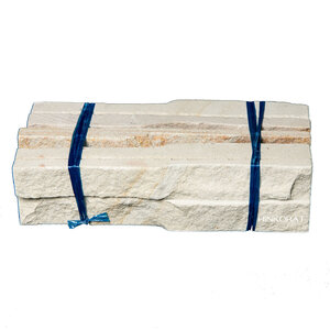 หินทรายสีขาวธรรมชาติแบบเซาะ 1 ร่อง ขนาดแผ่น 5x20 เซ็นติเมตร